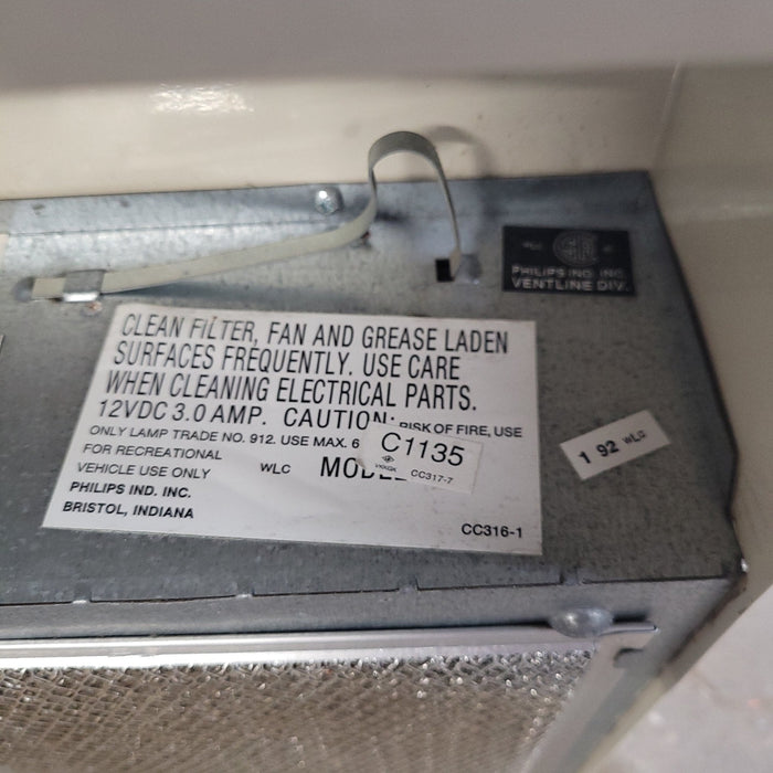 Used Ventline RV Range Hood Fan C1135 - C316-1