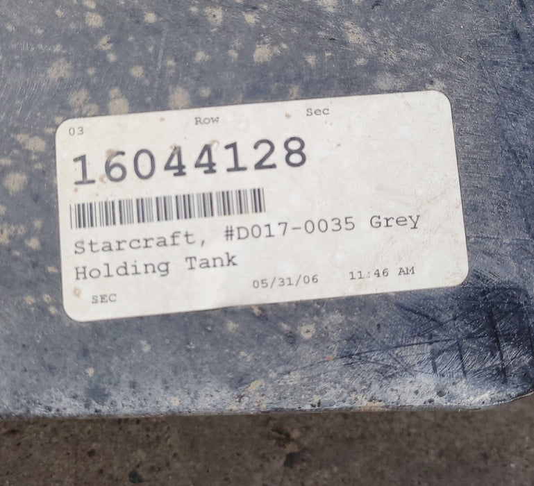 Used Waste/ Grey Water Tank 53" X 20 1/4" X 8 7/8"