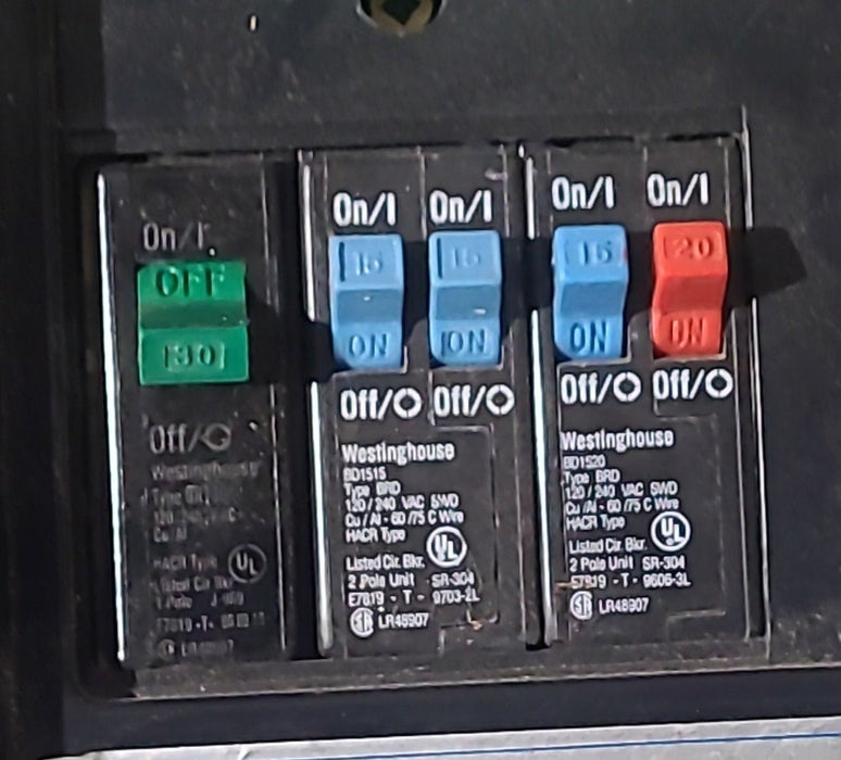 Used Westinghouse Load Center- TT120FLGNM - Young Farts RV Parts