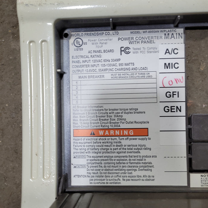 Used WFCO Converter Door - Young Farts RV Parts