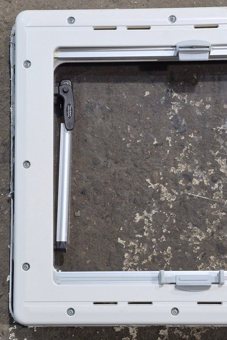 Used White Radius Emergency Opening Window : 18 7/8" W x 16 7/8" H x 1" D