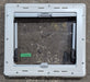 Used White Radius Emergency Opening Window : 18 7/8" W x 16 7/8" H x 1" D - Young Farts RV Parts