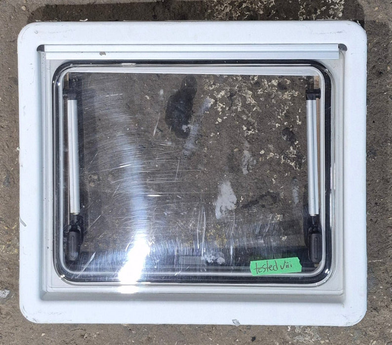 Used White Radius Emergency Opening Window : 18 7/8" W x 16 7/8" H x 1" D