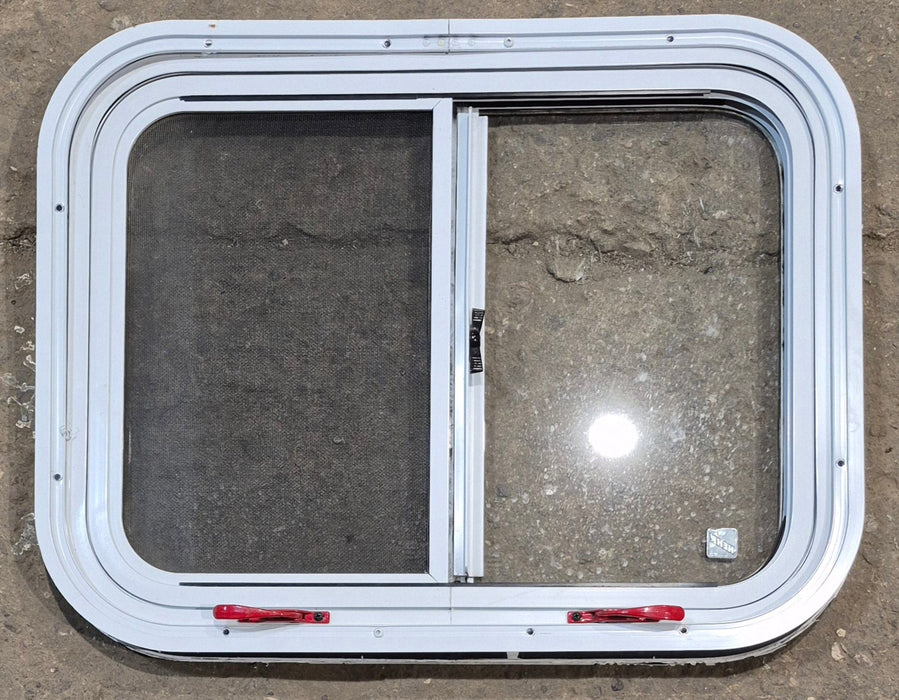 Used White Radius Emergency Opening Window : 25 1/2" W x 19 1/2" H x 1 1/4" D