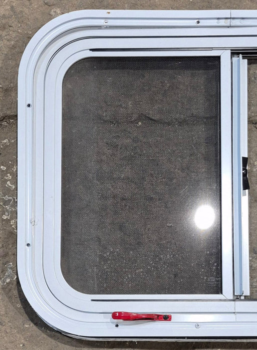 Used White Radius Emergency Opening Window : 25 1/2" W x 19 1/2" H x 1 1/4" D