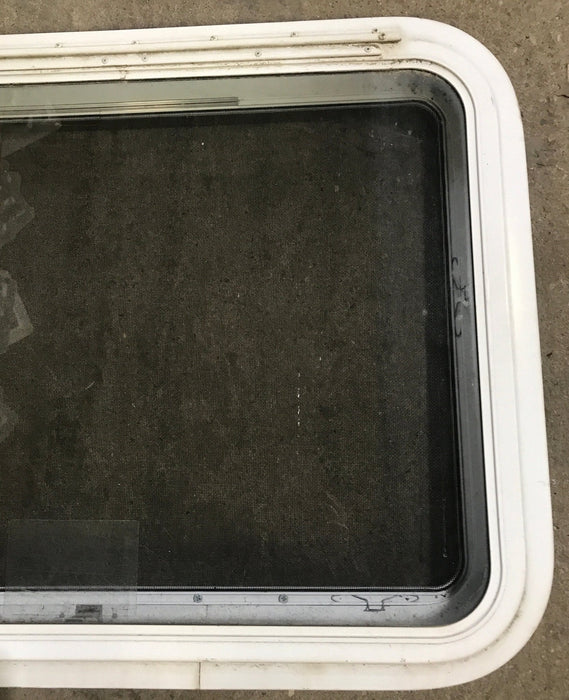 Used White Radius Emergency Opening Window : 29 1/2" W x 21 1/2" H x 1 7/8" D