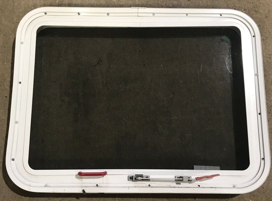 Used White Radius Emergency Opening Window : 29 1/2" W x 21 1/2" H x 1 7/8" D