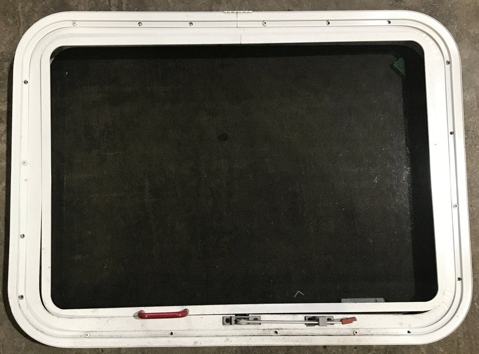 Used White Radius Emergency Opening Window : 29 1/2" W x 21 1/2" H x 1 7/8" D