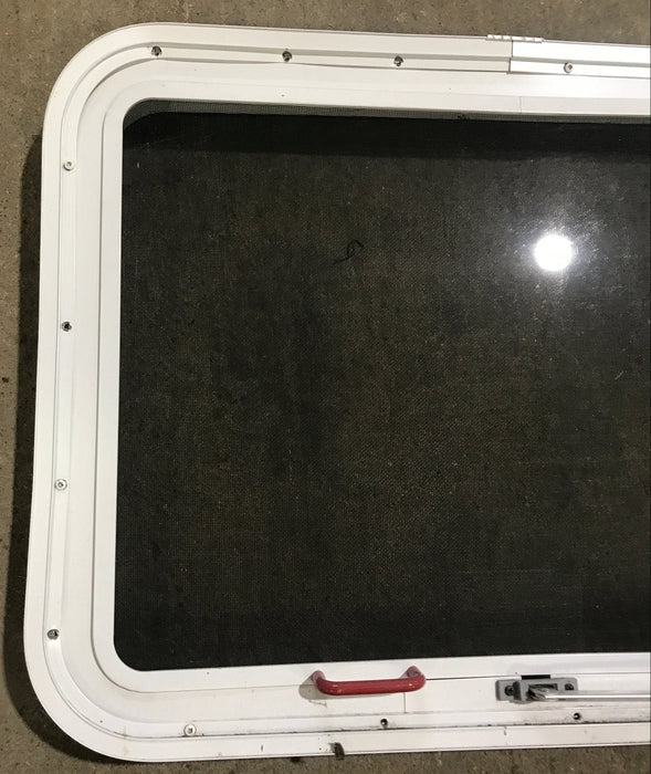 Used White Radius Emergency Opening Window : 29 1/2" W x 21 1/2" H x 1 7/8" D