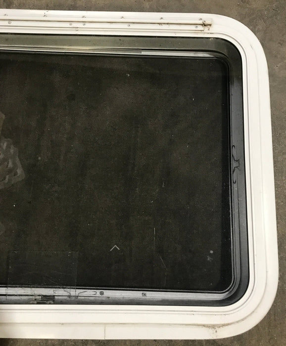 Used White Radius Emergency Opening Window : 29 1/2" W x 21 1/2" H x 1 7/8" D