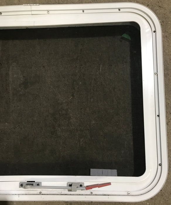 Used White Radius Emergency Opening Window : 29 1/2" W x 21 1/2" H x 1 7/8" D