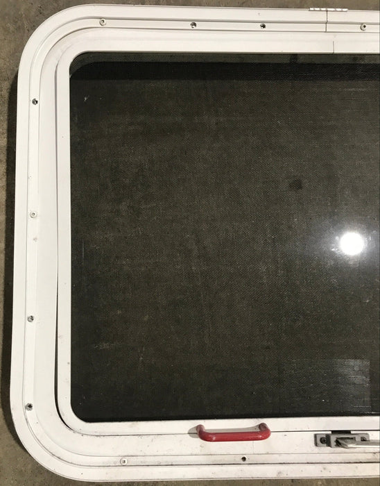 Used White Radius Emergency Opening Window : 29 1/2" W x 21 1/2" H x 1 7/8" D