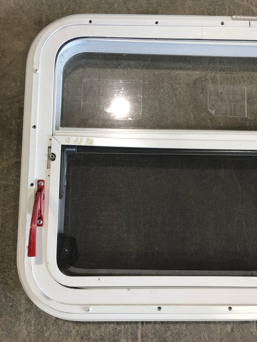 Used White Radius Emergency Opening Window : 29 1/4" W x 19 1/2" H x 1 1/2" D