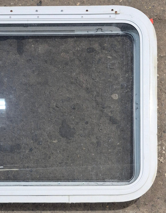 Used White Radius Emergency Opening Window : 29 1/4" W x 21 1/4" H x 1 7/8" D
