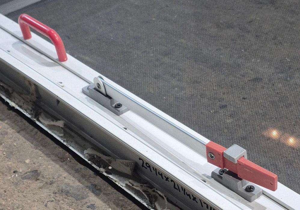 Used White Radius Emergency Opening Window : 29 1/4" W x 21 1/4" H x 1 7/8" D