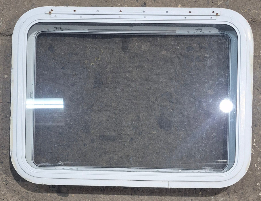 Used White Radius Emergency Opening Window : 29 1/4" W x 21 1/4" H x 1 7/8" D