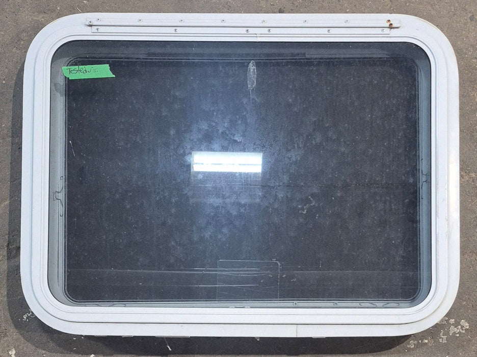 Used White Radius Emergency Opening Window : 29 1/4" W x 21 1/4" H x 1 7/8" D