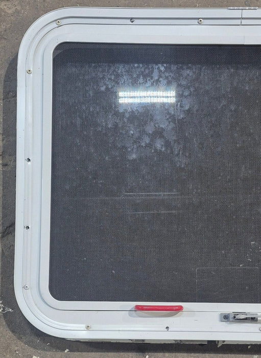 Used White Radius Emergency Opening Window : 29 1/4" W x 21 1/4" H x 1 7/8" D