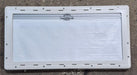 Used White Radius Emergency Opening Window : 34 3/4" W x 16 7/8" H x 1 1/8" D - Young Farts RV Parts