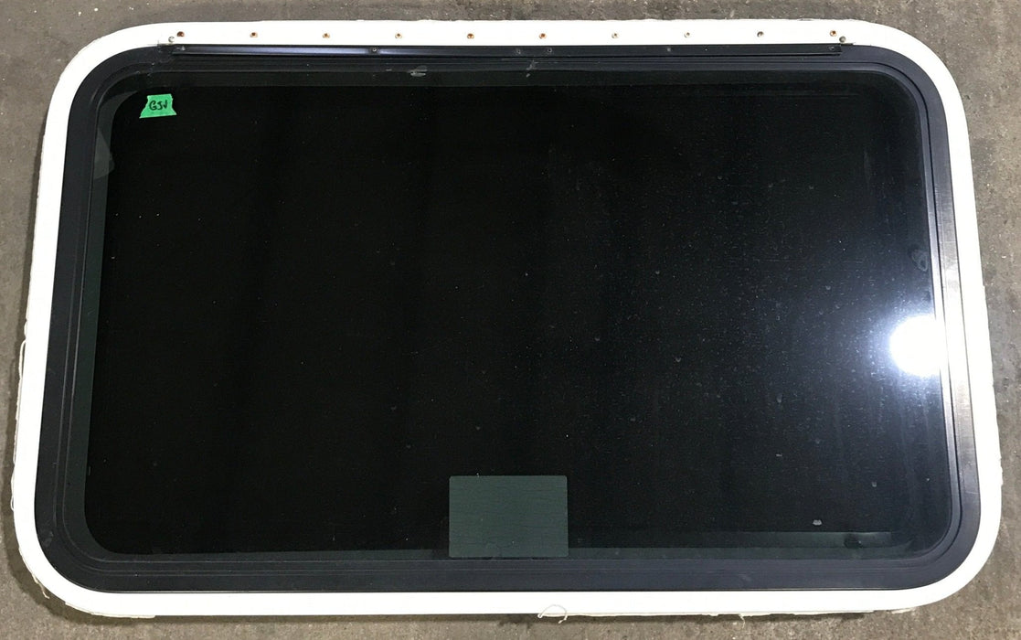 Used White Radius Emergency Opening Window : 35 1/2" W x 21 1/4" H x 1 7/8" D