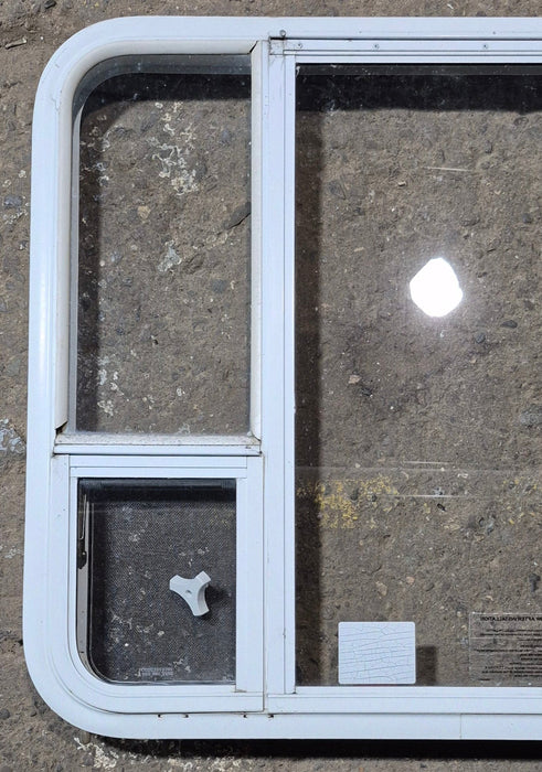 Used White Radius Emergency Opening Window : 35 1/2" W x 29 1/2" H x 2" D
