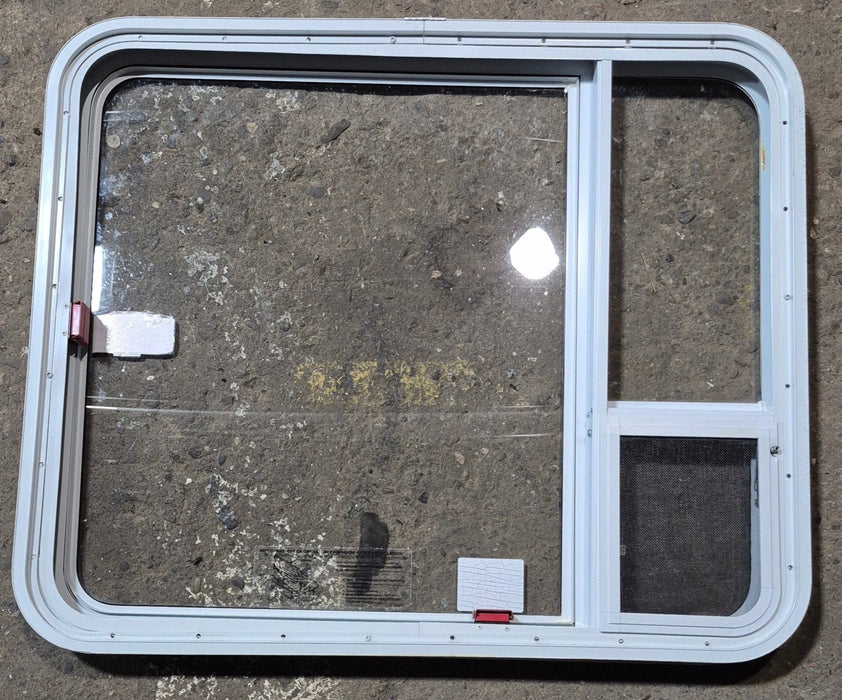 Used White Radius Emergency Opening Window : 35 1/2" W x 29 1/2" H x 2" D