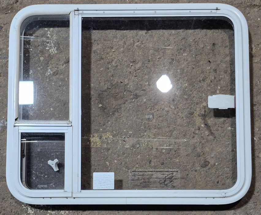 Used White Radius Emergency Opening Window : 35 1/2" W x 29 1/2" H x 2" D