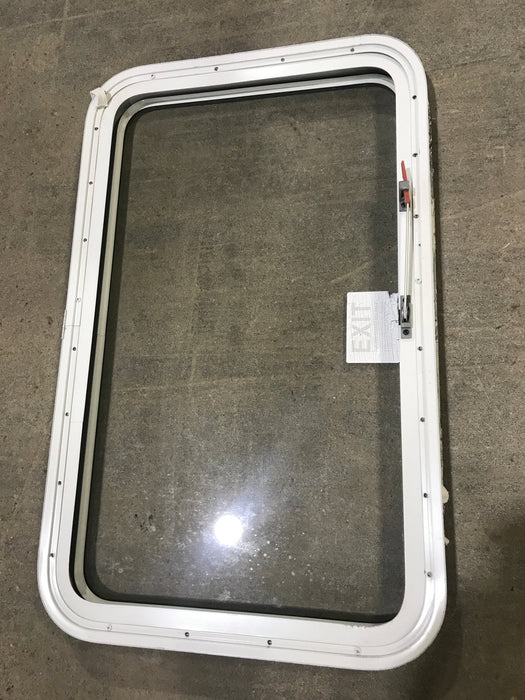 Used White Radius Emergency Opening Window : 35 1/2" x 19 1/2 x 1 1/2" D