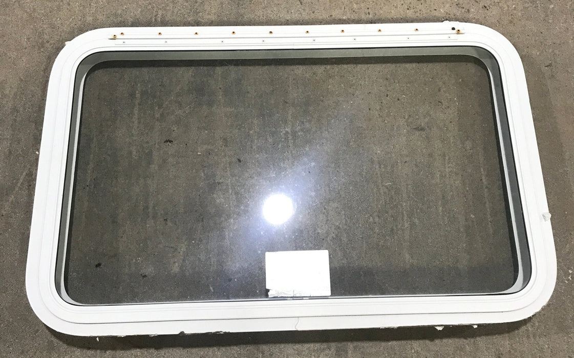 Used White Radius Emergency Opening Window : 35 1/2" x 19 1/2 x 1 1/2" D