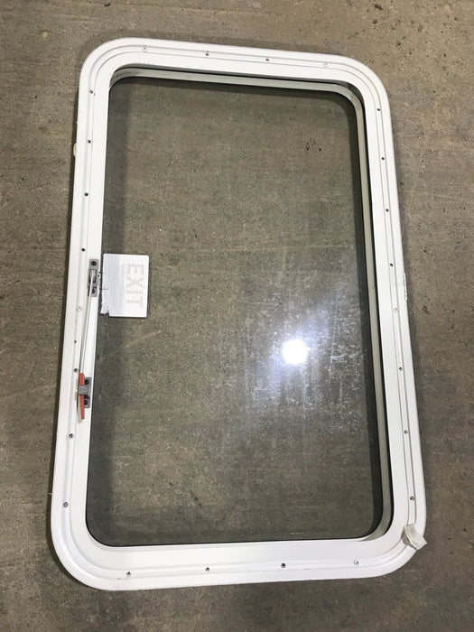 Used White Radius Emergency Opening Window : 35 1/2" x 19 1/2 x 1 1/2" D