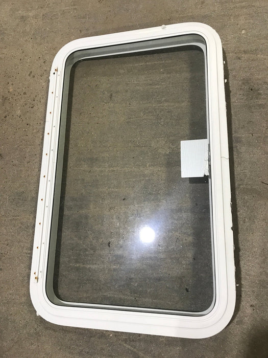 Used White Radius Emergency Opening Window : 35 1/2" x 19 1/2 x 1 1/2" D