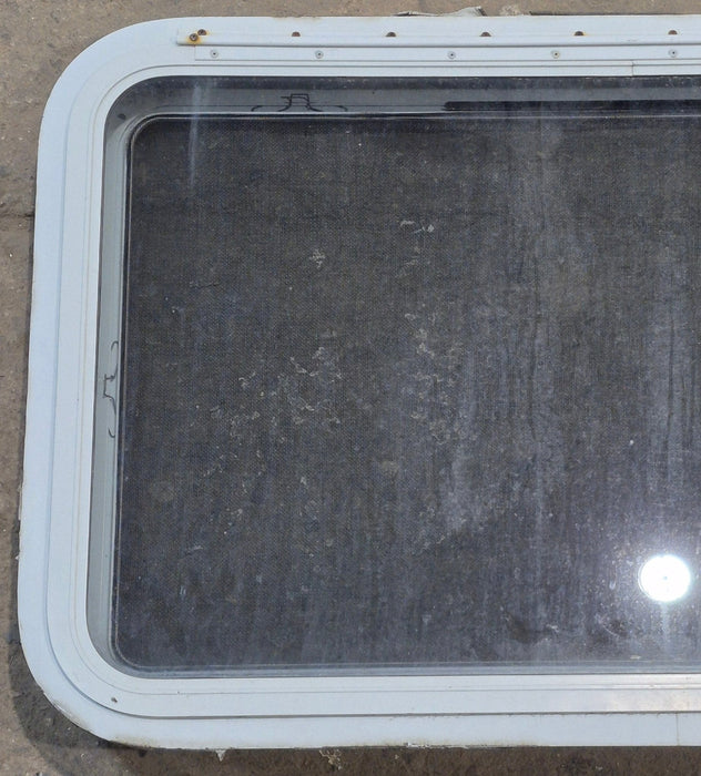 Used White Radius Emergency Opening Window : 35 1/4" W x 21 1/4" H x 1 7/8" D