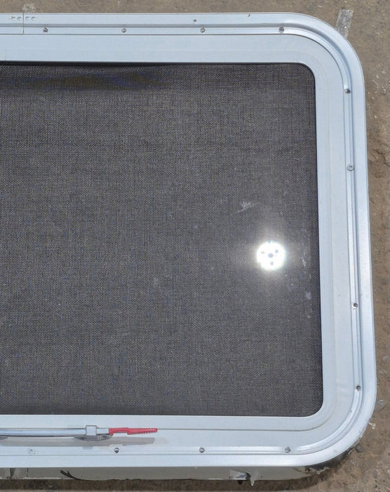 Used White Radius Emergency Opening Window : 35 1/4" W x 21 1/4" H x 1 7/8" D