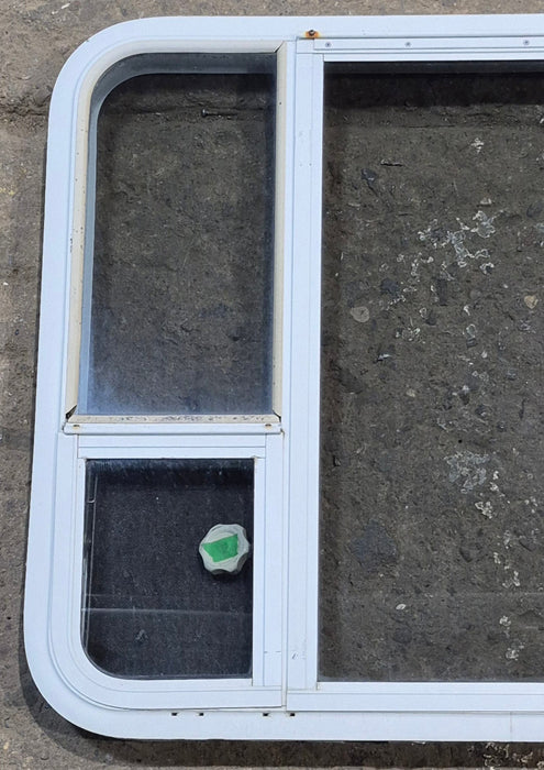 Used White Radius Emergency Opening Window : 35 1/4" W x 28 1/4" H x 1 7/8" D