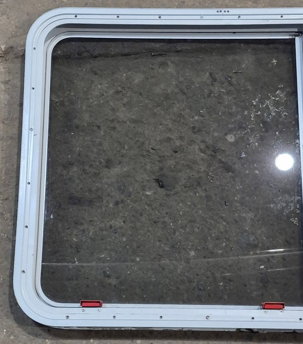 Used White Radius Emergency Opening Window : 35 1/4" W x 28 1/4" H x 1 7/8" D