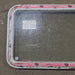 Used White Radius Emergency Opening Window : 35 3/4" W x 21 1/2" H x 1 1/4" D - Young Farts RV Parts