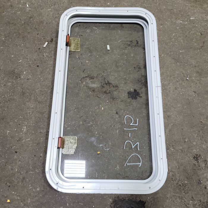Used White Radius Emergency Opening Window : 36" X 19" X 2" D