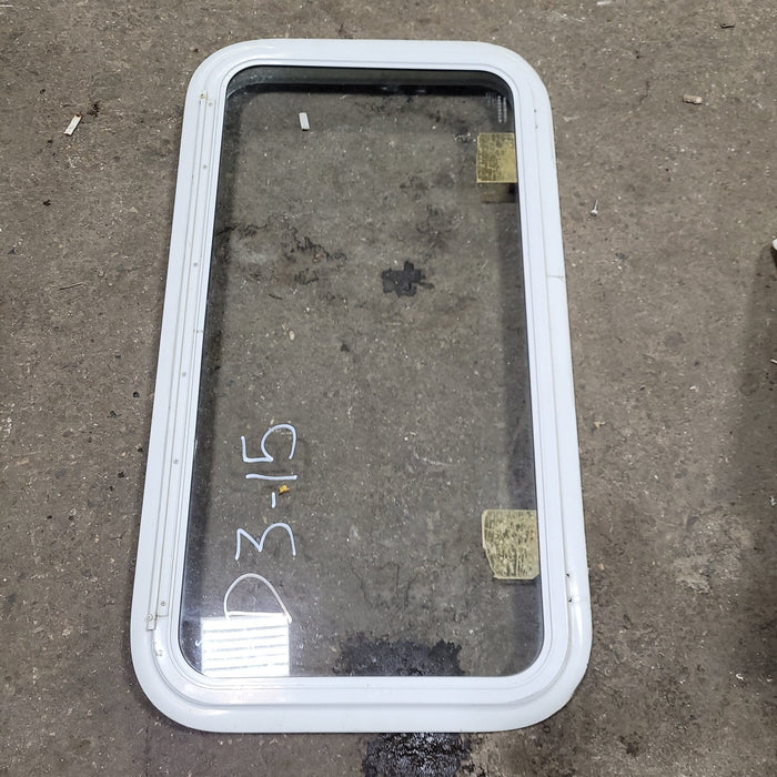 Used White Radius Emergency Opening Window : 36" X 19" X 2" D