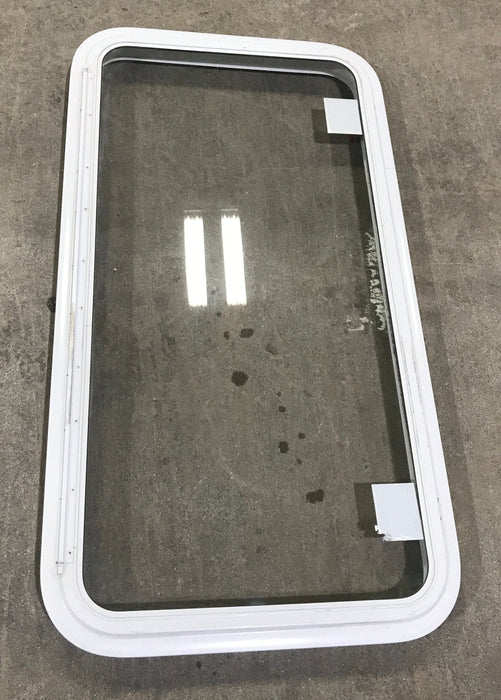 Used White Radius Emergency Opening Window : 41 1/2" X 21 1/2" X 2" D