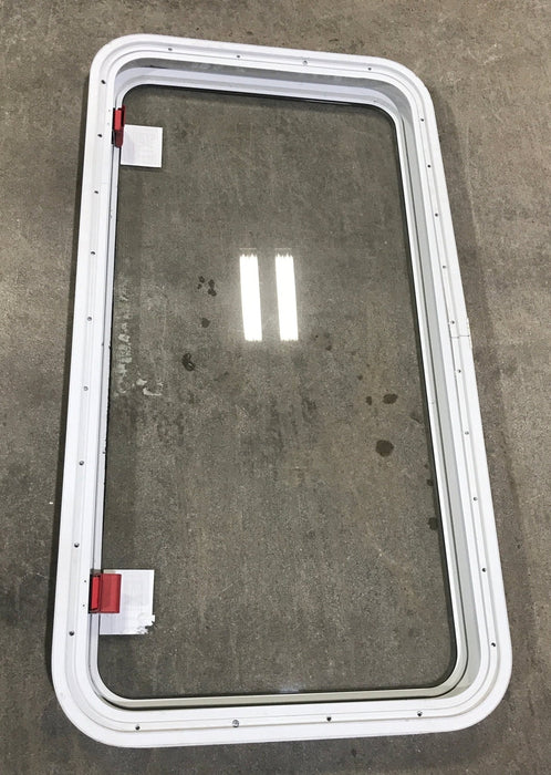 Used White Radius Emergency Opening Window : 41 1/2" X 21 1/2" X 2" D