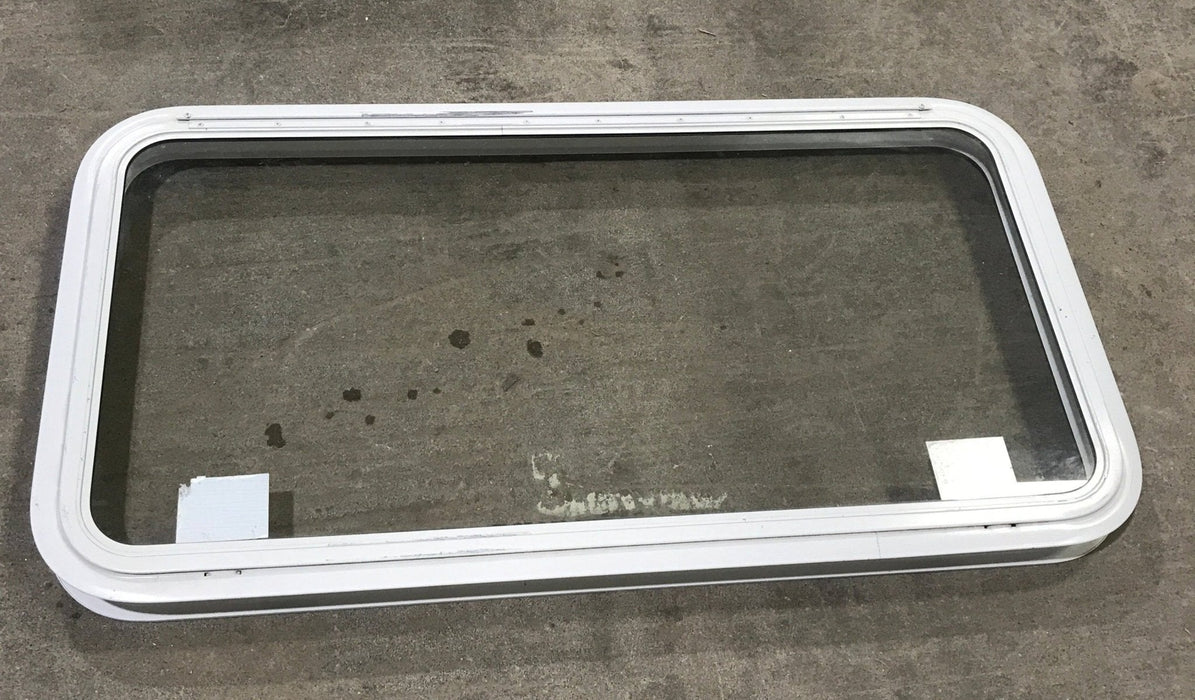 Used White Radius Emergency Opening Window : 41 1/2" X 21 1/2" X 2" D