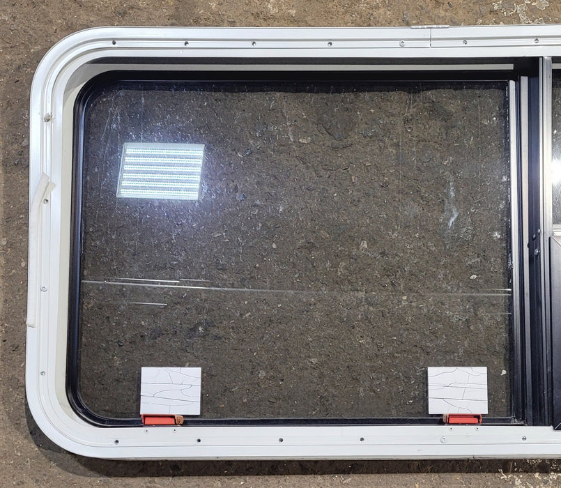 Used White Radius Emergency Opening Window : 41 1/4" W x 21 1/4" H x 1 5/8" D