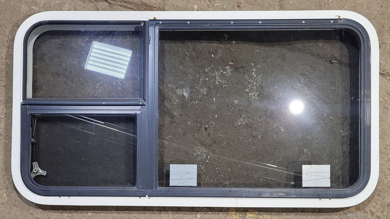 Used White Radius Emergency Opening Window : 41 1/4" W x 21 1/4" H x 1 5/8" D
