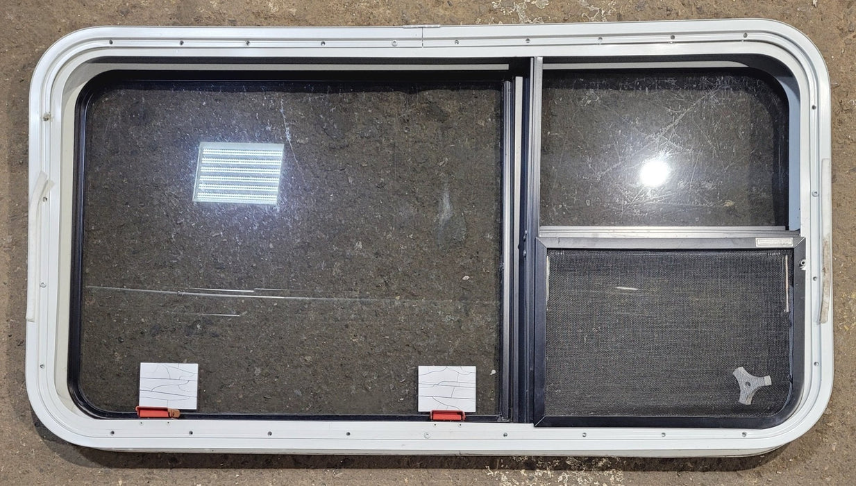 Used White Radius Emergency Opening Window : 41 1/4" W x 21 1/4" H x 1 5/8" D
