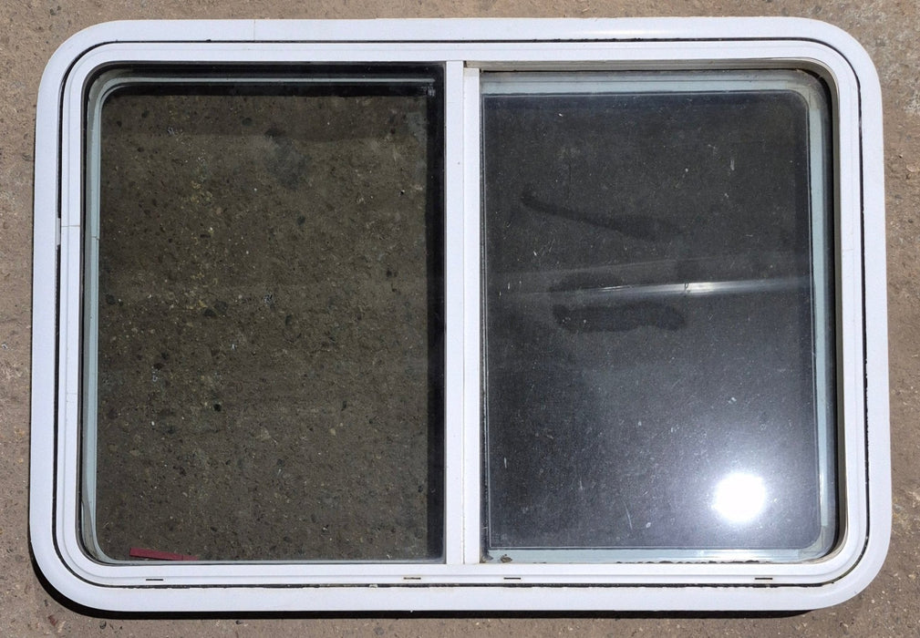 Used White Radius Emergency Opening Window : 41 1/4" W x 28 1/2" H x 2" D