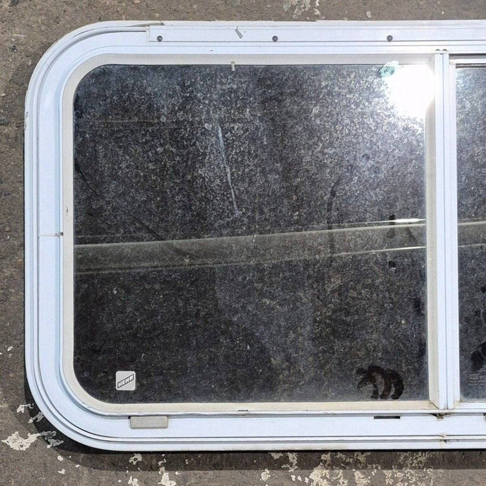 Used White Radius Emergency Opening Window - 42 1/2" X 21 1/4" X 2"