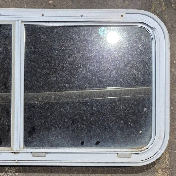 Used White Radius Emergency Opening Window - 42 1/2" X 21 1/4" X 2"