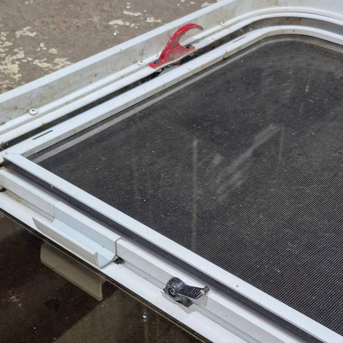 Used White Radius Emergency Opening Window - 42 1/2" X 21 1/4" X 2"