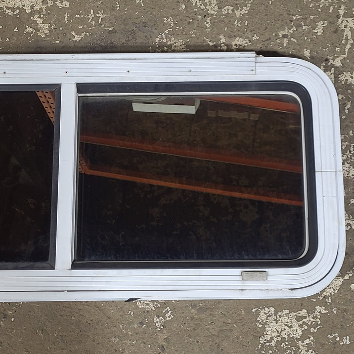 Used White Radius Emergency Opening Window : 42 1/4" W x 17 3/4" H x 1 3/4" D