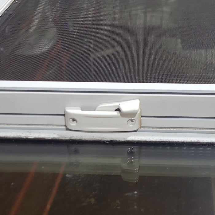 Used White Radius Emergency Opening Window : 42 1/4" W x 17 3/4" H x 1 3/4" D